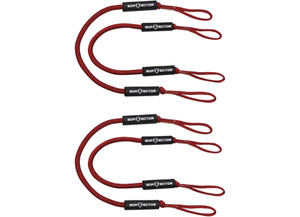 Extreme Max - Boattector Bungee Dock 5ft Red(value Pack Of 4) - 3006.3258