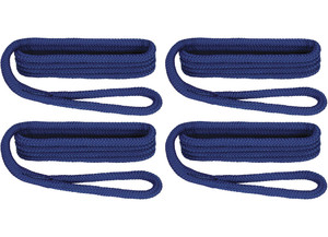 Extreme Max - Boattector Premium Double Braid Nylon Fender 3/8in X 6ft Royal Blue(value Pack Of 4) - 3006.3386