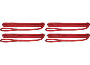 Extreme Max - Boattector Premium Double Braid Nylon Fender 3/8in X 6ft Red(value Pack Of 4) - 3006.3395
