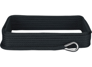 Extreme Max - Boattector Solid Braid Mfp Anchor Line With Thimble 1/2in X 50ft Black - 3006.3465