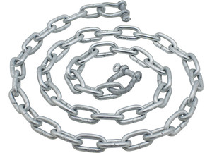 Extreme Max - Boattector Galvanized Steel Anchor Lead Chain 5/16in X 5ft With 3/8in Shackles - 3006.6572
