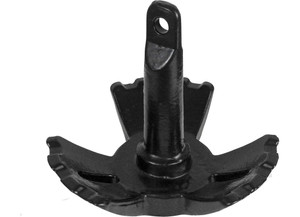 Extreme Max - Vinylcoated 3fluke River Anchor 40 Lbs Excellent Hold On Hard Muddy Rocky Weedy Or Grassy Bottoms - 3006.6791
