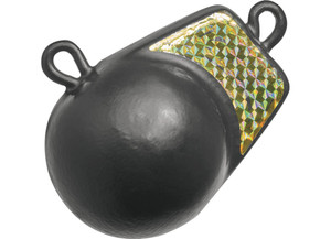 Extreme Max - Coated Ballwithfin Downrigger Weight 4 Lbs With Gold Flash - 3006.6894
