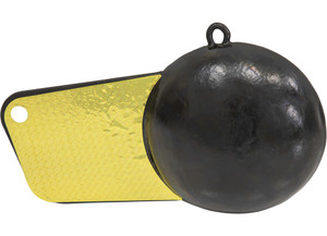 Extreme Max - 12 Lb Cast Iron Pancakedownrigger Weight Gold Flash - 3006.6995