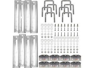 Extreme Max - 12in Galvanized Swiveltop Bunk Bracket With Hardware For 2in X 3in Trailer 8pack - 3006.7078