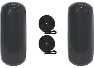 Extreme Max - Boattector Htm Inflatable Fender 6.5in X 15in Black(value Pack Of 2) - 3006.7300.2