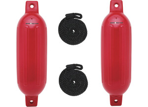 Extreme Max - Boattector Inflatable Fender 6.5in X 22in Bright Red(value Pack Of 2) - 3006.7447