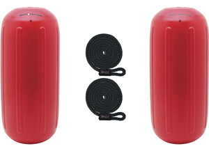 Extreme Max - Boattector Htm Inflatable Fender 6.5in X 15in Bright Red(value Pack Of 2) - 3006.7462.2