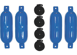 Extreme Max - Boattector Inflatable Fender 4.5in X 16in Blue(value Pack Of 4) - 3006.7524