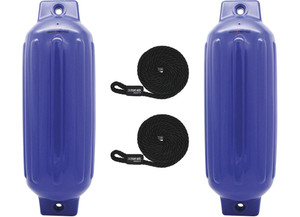 Extreme Max - Boattector Inflatable Fender 8.5in X 27in Cobalt Blue(value Pack Of 2) - 3006.7569