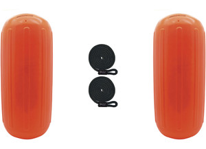 Extreme Max - Boattector Htm Inflatable Fender 6.5in X 15in Neon Orange(value Pack Of 2) - 3006.7715.2