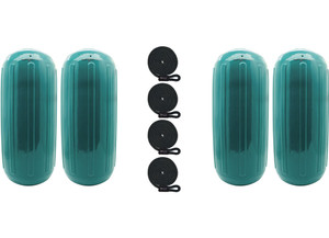 Extreme Max - Boattector Htm Inflatable Fender 8.5in X 20in Teal(value Pack Of 4) - 3006.7727.4