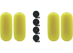 Extreme Max - Boattector Htm Inflatable Fender 8.5in X 20in Neon Yellow(value Pack Of 4) - 3006.7733.4
