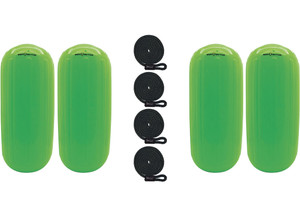 Extreme Max - Boattector Htm Inflatable Fender 8.5in X 20in Neon Green(value Pack Of 4) - 3006.7736.4