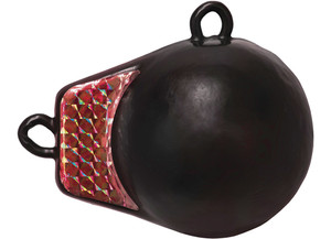 Extreme Max - Coated Ballwithfin Downrigger Weight 6 Lbs With Red Flash - 3006.8179