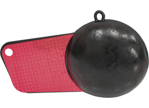 Extreme Max - Coated Pancake Downrigger Weight 8 Lbs With Red Flash - 3006.8199