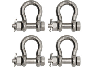 Extreme Max - Boattector Stainless Steel Bolttype Anchor Shackle 3/8in 4pack - 3006.8372.4