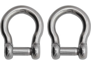 Extreme Max - Boattector Stainless Steel Bow Shackle With Nosnag Pin 1/2in 2pack - 3006.8414.2