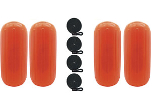 Extreme Max - Boattector Htm Inflatable Fender 10in X 27in Neon Orange(value Pack Of 4) - 3006.8518.4
