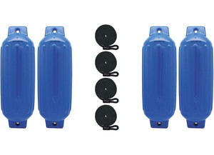 Extreme Max - Boattector Inflatable Fender 10in X 30in Blue(value Pack Of 4) - 3006.8535.4