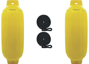 Extreme Max - Boattector Inflatable Fender 10in X 30in Neon Yellow - 3006.8558