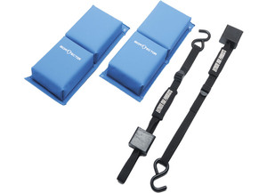 Extreme Max - Boattector Pwc Contour Fender W/hook & Strap Set W/adj Straps For Easy Secure Install 2pack Blue - 3006.8581