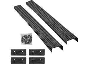 Extreme Max - Preformed Synthetic Bunk Cover W/end Caps 1.5in X 3.5in X 12ft Blk - 3006.8872