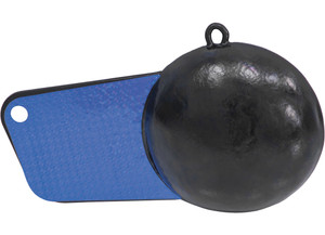 Extreme Max - Coated Pancake Downrigger Weight 10 Lbs With Blue Flash - 3006.8967