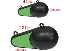 Extreme Max - Coated Keelstyle Downrigger Weight 12 Lbs With Green Flash - 3006.9085