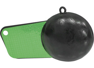 Extreme Max - Coated Pancake Downrigger Weight 12 Lbs With Green Flash - 3006.9094