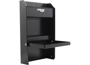 Extreme Max - Junior Wallmount Alum Work Station Storage Cabinet Flipout Work Tray W/paper Towel Rack Blk - 5001.6119