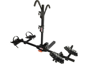 Extreme Max - Hitchmount 2bike Rack Locking Adj Platform Rack W/steel Wheel Trays Fits 2in Receiver 80 Lb Cap - 5001.6412