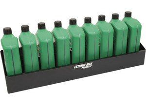 Extreme Max - Wallmount Alum 8quart Liquids Storage Shelf Holds Eight 1quart Bottles Blk - 5001.6452