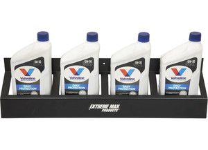 Extreme Max - Wallmount Alum 4quart Oil Jug Rack Holder For Race Trailer/garage Shop/enclosed Trailer Blk - 5001.6484