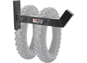 Extreme Max - Wallmount Aluminum Dirt Bike Tire Hook For Enclosed Race Trailer Shop Garage Storage Black - 5001.6629