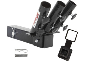 Extreme Max - 3flag Pole Hitch Mount Hd Steel Holder For 2in Receiver W/double Thumb Screws Quick Install - 5001.6835