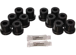 Energy Suspension - Front/rear Leaf Spring Bushing Set W/complete Shackle Setblkperformance Polyurethane - 8.2106G