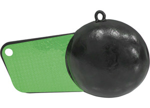 Extreme Max - Coated Pancake Downrigger Weight 15 Lbs With Green Flash - 3006.9097