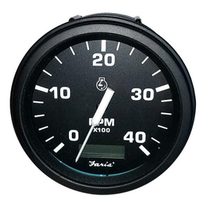 Riverside MFG. - Euro Tachometer With Hourmeter(4000 Rpm)diesel4in Black - 32834
