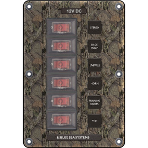 Park Power - Panel Switch H2o Cb 6pos Camo - 4325-BSS