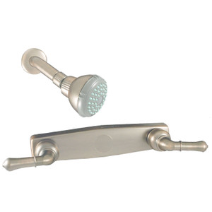American Brass - Rv Tub/shower Diverter With Teapot Handles And Shower Head8in Brushed Nickel - U-YNN59N-E