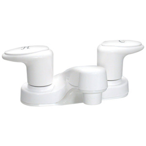 Valterra - Bathroom Faucet 4in 2 Lever 1/4 Turn Plastic White - PF222201
