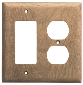 Whitecap - Teak Combination Outlet Cover - 60175
