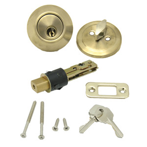 AP Products - Dead Bolt Single Polish Brass Finish - 013-222