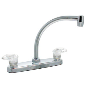Valterra - Kitchen Faucet 8in Hiarc 2 Lever 1/4 Turn Plastic Chrome - PF221302
