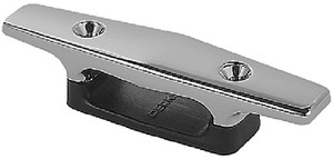 Perko - Chromeplated Open Base Cleat With Black Polymer Base6in Length - 1306DP2CHR