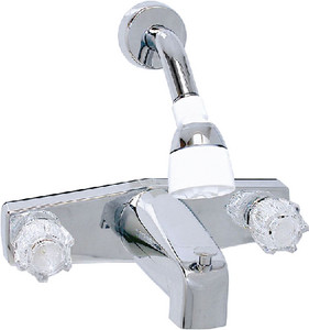Valterra - Tub/shower Div Faucet Shower Head Kit 8in 2 Knob Plastic/brass Chrome - PF214348