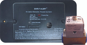 MTI Industries - Combination Carbon Monoxide/propane Alarm Black Flush Mount 12vdc Hard Wire W/sol Valve - 25-742-R-BL-TR-KIT