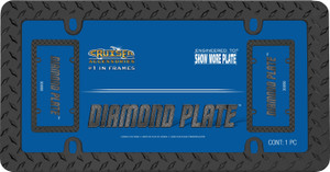 Rock Tamers - License Plate Framediamond Plate Matte Black - 30850