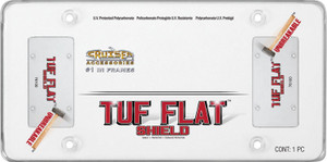 Rock Tamers - License Plate Frametuf Flat Shield Clear Plastic - 76100